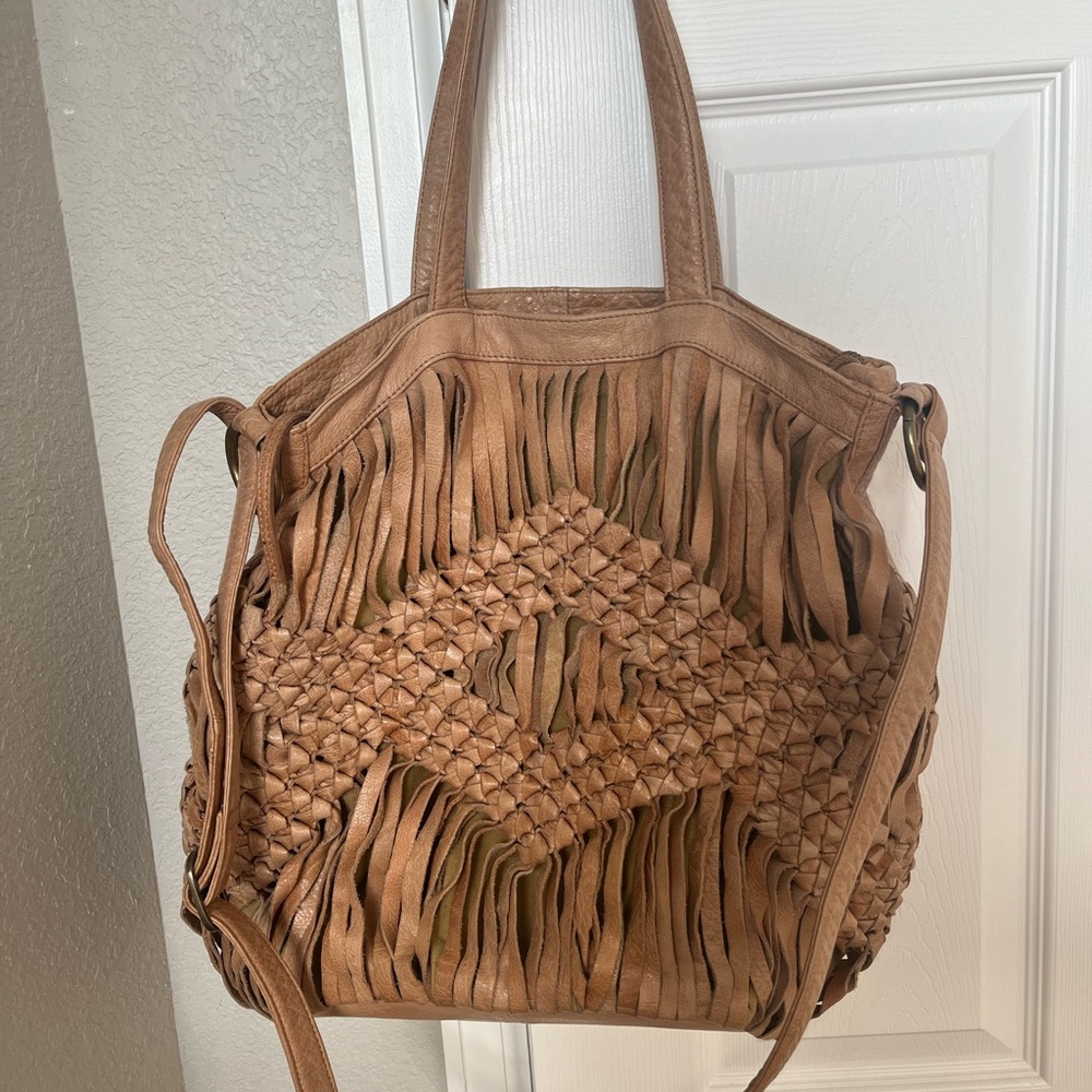 Day & Mood DayandMood Behemian Woven Leather Tote Bag